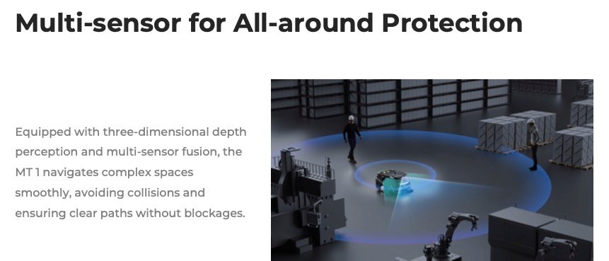 PUDU MT1 multi-sensor all-around protection