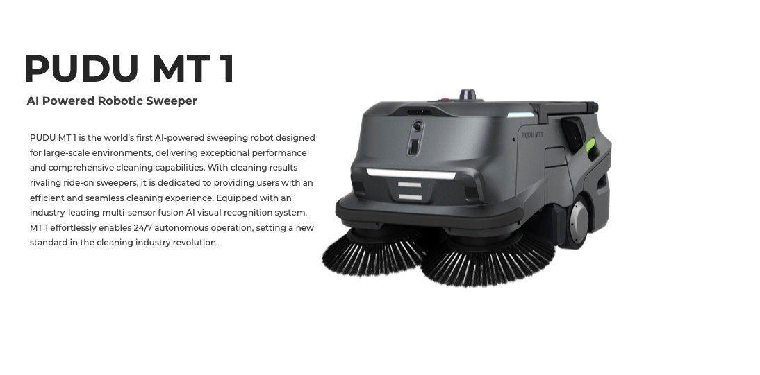 PUDU MT1 product hero section